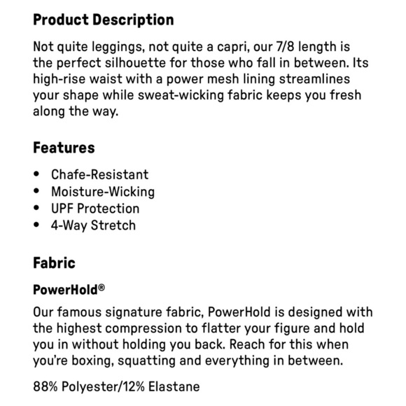 Women’s Fabletics Define PowerHold High-Waisted 7/8 Leggings 4X Plus Size - Picture 16 of 16